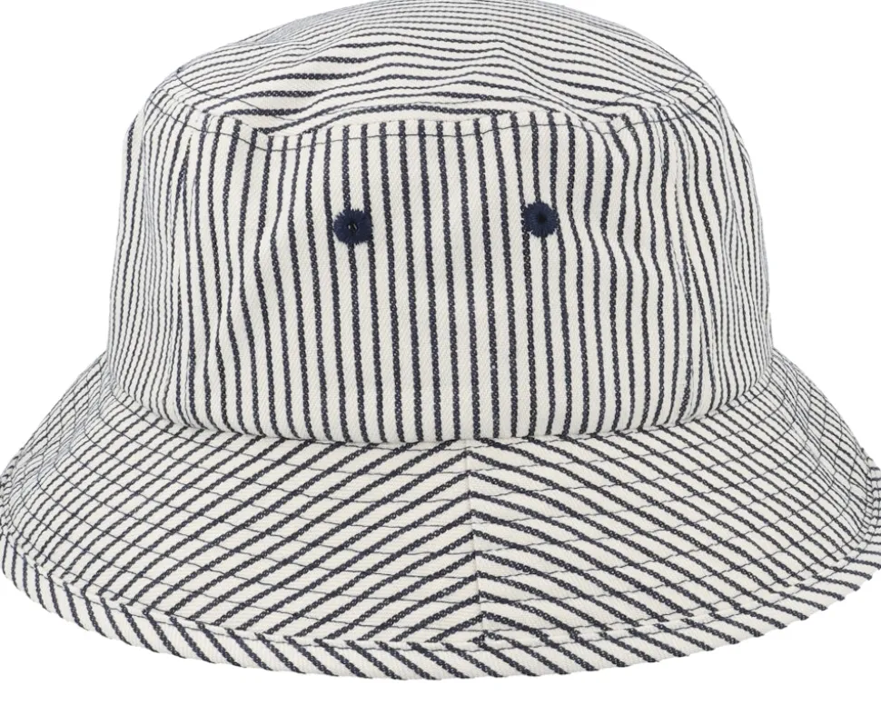 Twill Stripe Hat Off White/Dark Navy Stripe Bucket - Santa Cruz