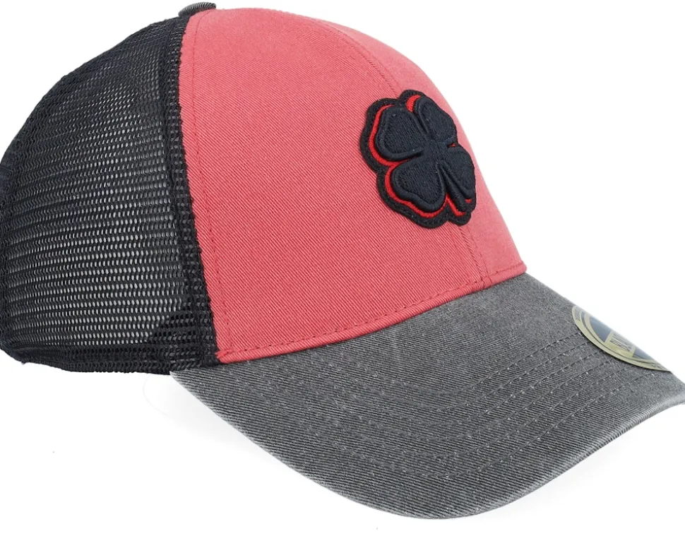 Two Tone Vintage Red/Black Trucker - Black Clover