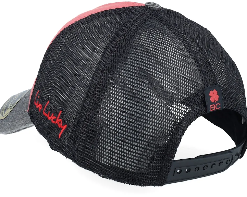 Two Tone Vintage Red/Black Trucker - Black Clover