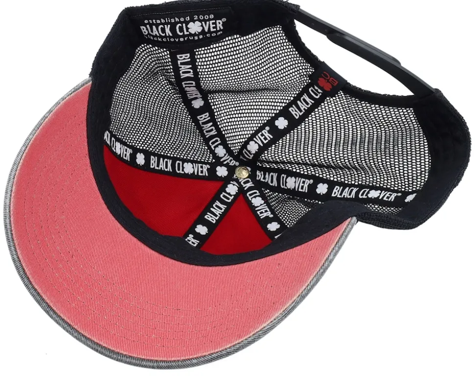 Two Tone Vintage Red/Black Trucker - Black Clover