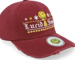 Ugly Christmas Logo Maroon Destroyed Dad Cap - Ho-Ho-Hats