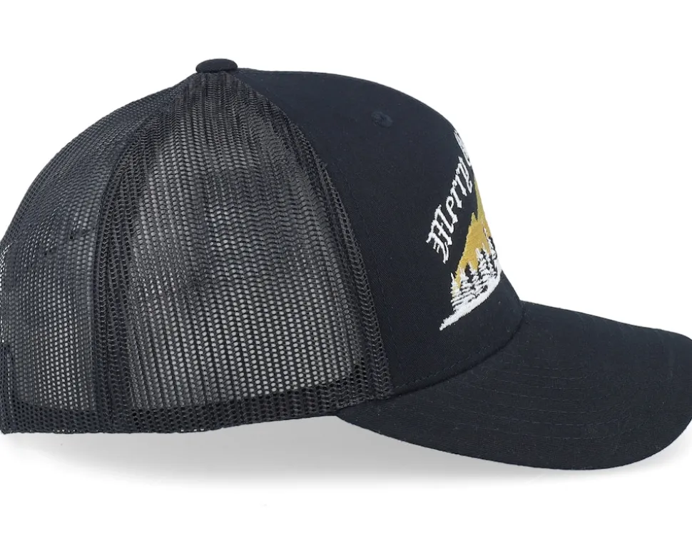 Ugly Merry Christmas Mountain Black Trucker - Ho-Ho-Hats