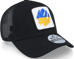 Ukrainian Flag Patch Sunflower Black Trucker - Iconic