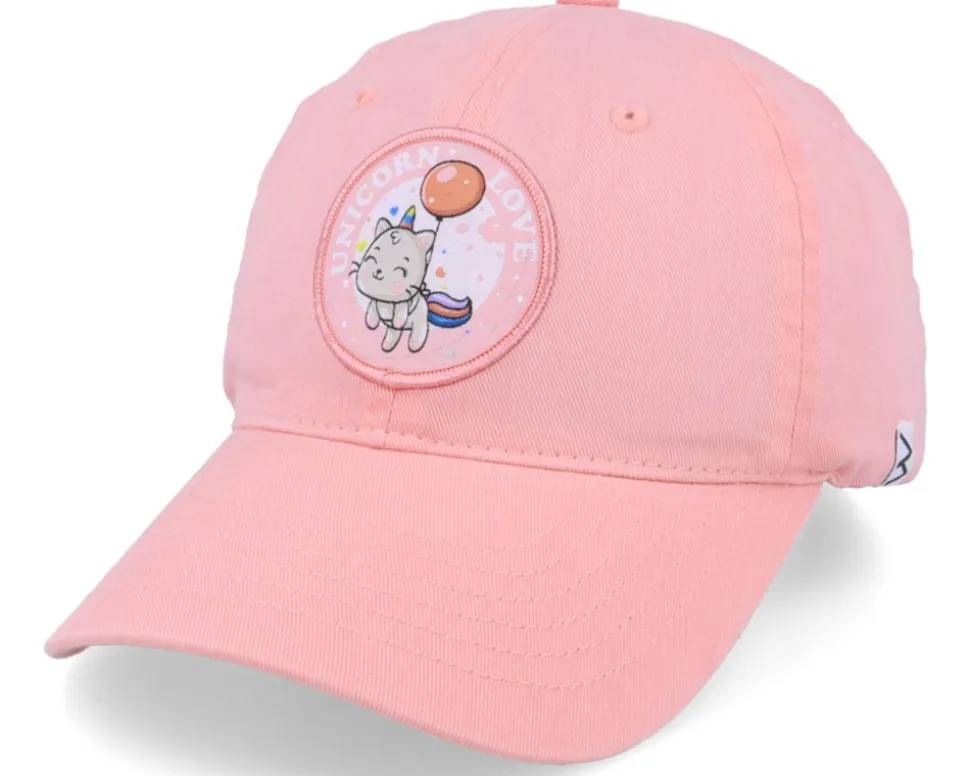 Unicorn Cat Love Patch Pink Dad Cap - Unicorns