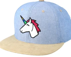 Unicorn Light Blue/Beige Suede Snapback - Unicorns