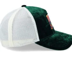 Unicorn Sunset Velvet Green/Ivory A-frame Trucker - Unicorns