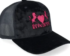 Unicorns Heart Velvet Black/Black A-frame Trucker - Unicorns