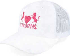 Unicorns Heart Velvet White/White A-frame Trucker - Unicorns