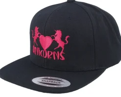 Unicorns Heart Black Snapback - Unicorns