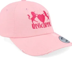 Unicorns Heart Pink Destroyed Dad Cap - Unicorns