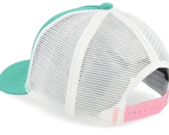 Unicorns Heart Terry Teal/White A-frame Trucker - Unicorns