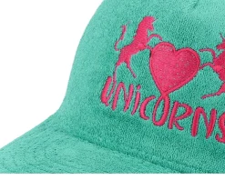 Unicorns Heart Terry Teal/White A-frame Trucker - Unicorns