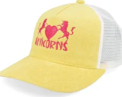 Unicorns Heart Terry Teal/White A-frame Trucker - Unicorns