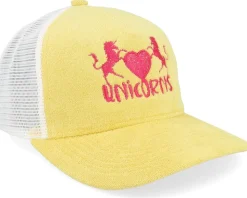 Unicorns Heart Terry Yellow A-frame Trucker - Unicorns