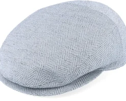 Unthreaded Cap With Wedges Behind Grey Flat Cap - Borsalino