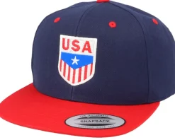 USA Badge Navy/Red Snapback - Iconic