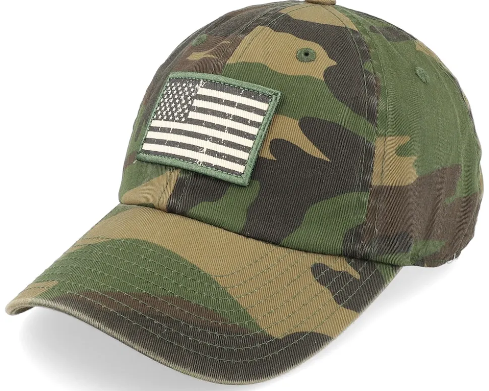 USA Ballpark Patch Peace Camoflage Dad Cap - American Needle