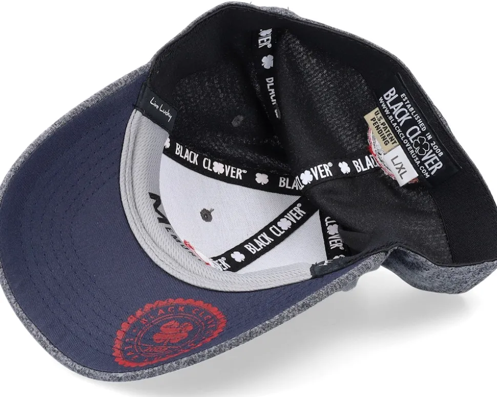 Usa Flag Heather Stretch Fit Grey Flexfit - Black Clover