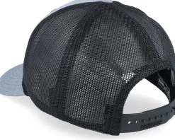 Usa Map Flag Black Patch Heather Grey/Black Rope A-Frame Trucker - Iconic