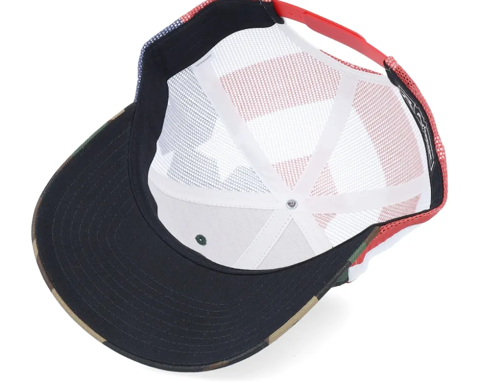 Usa Map Flag Brown Patch Camo/Stars & Stripes Trucker - Iconic