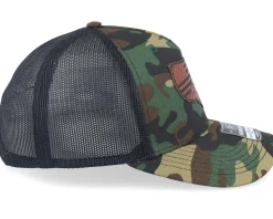 Usa Map Flag Brown Patch Camo/Black Trucker - Iconic