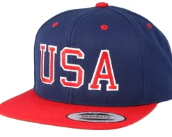 USA Navy/Red Snapback - Iconic