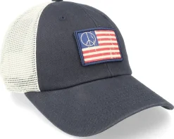 USA Peace Ballpark Mesh Ivory/Navy Trucker - American Needle