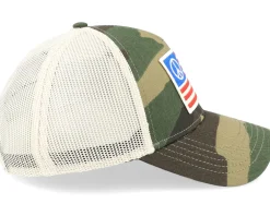 Usa Peace Twill Valin Ptch Ivory/Camo Trucker - American Needle