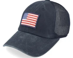 Usa Raglan Bones Patch Navy Trucker - American Needle