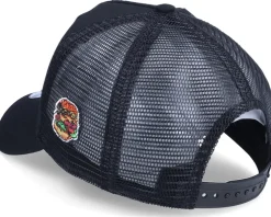 USA Ripped Flag Patch Hamburger Black Trucker - Iconic