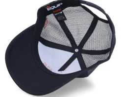 USA Ripped Flag Patch Hamburger Black Trucker - Iconic