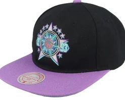 Utah Jazz Asg 2 Tone Deadstock Black/Purple Snapback - Mitchell & Ness