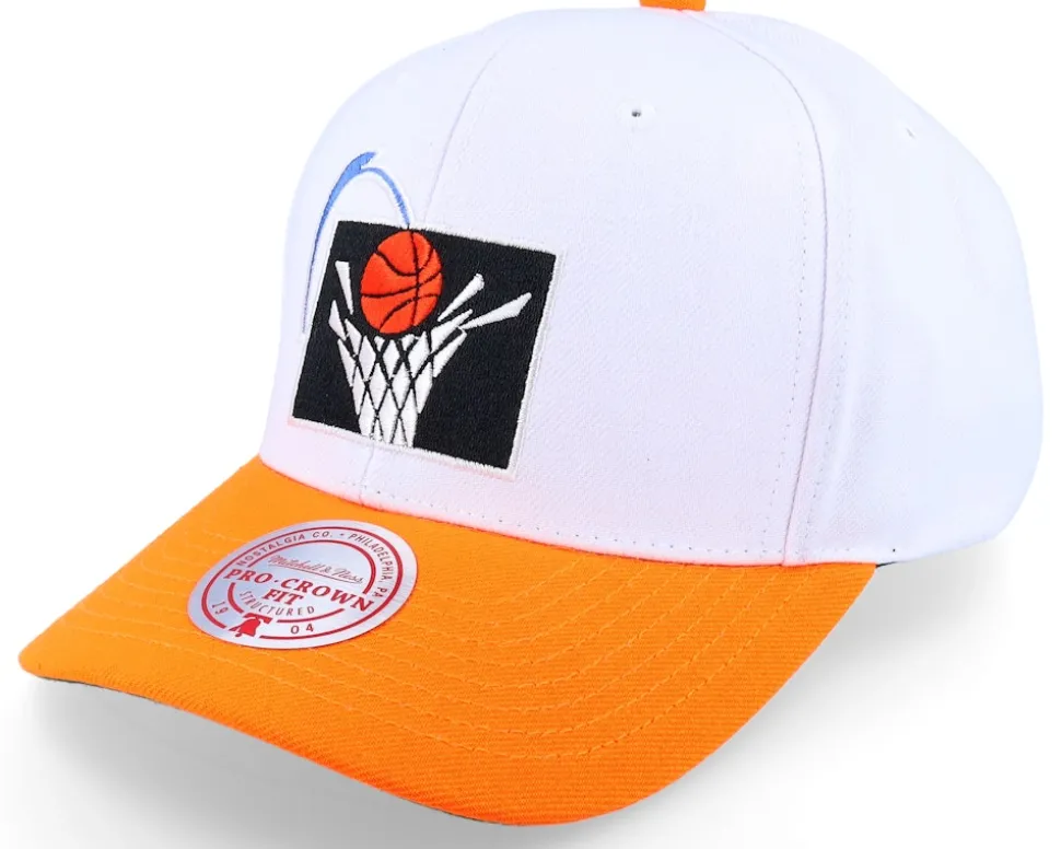 Utah Jazz Team 2 Tone 2.0 Pro White/Teal Adjustable - Mitchell & Ness