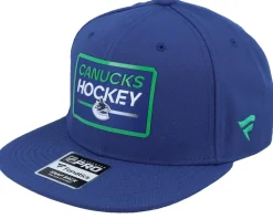 Vancouver Canucks Authentic Pro Prime Blue Cobalt Snapback - Fanatics