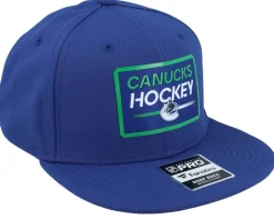 Vancouver Canucks Authentic Pro Prime Blue Cobalt Snapback - Fanatics