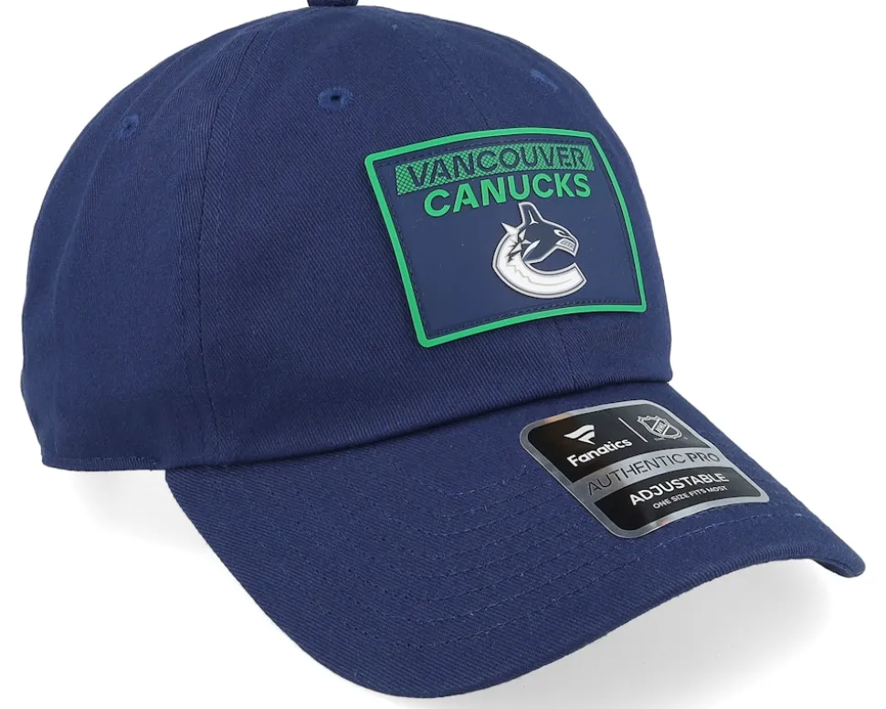 Vancouver Canucks Authentic Pro Rink Prime Blue Dad Cap - Fanatics