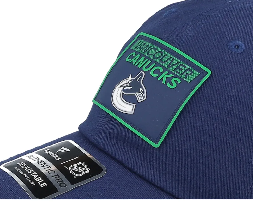 Vancouver Canucks Authentic Pro Rink Prime Blue Dad Cap - Fanatics
