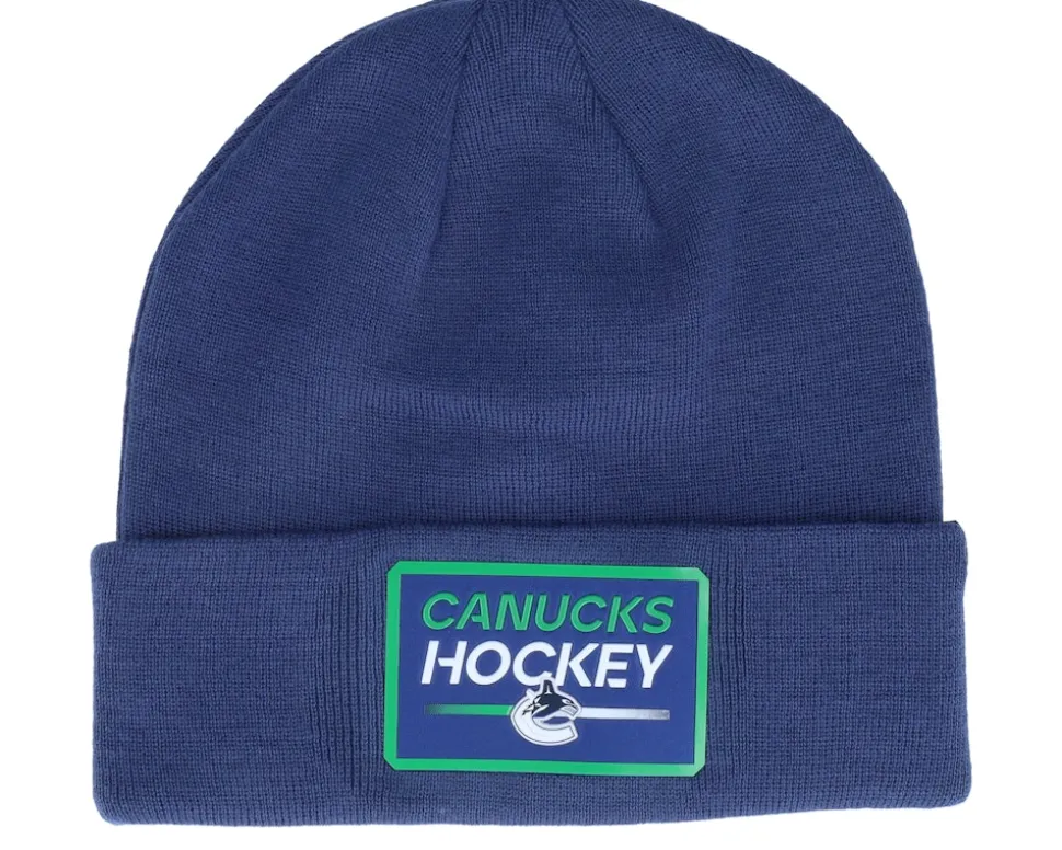 Vancouver Canucks Authentic Pro Prime Beanie Blue Cobalt Cuff - Fanatics