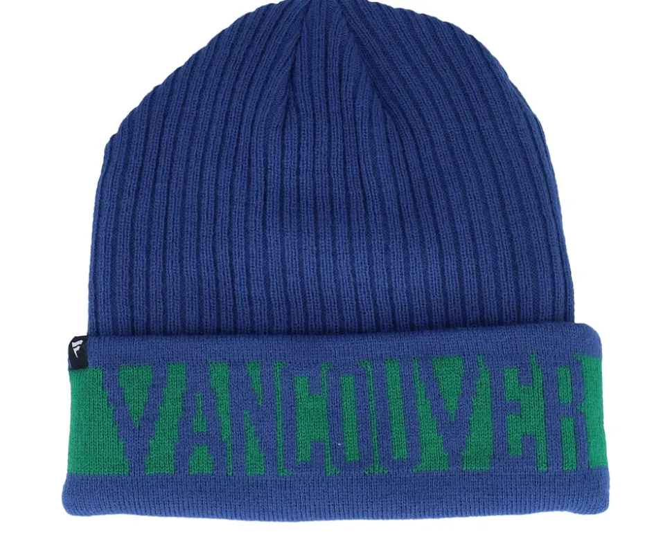 Vancouver Canucks Beanie Blue/Kelly Green Cuff - Fanatics