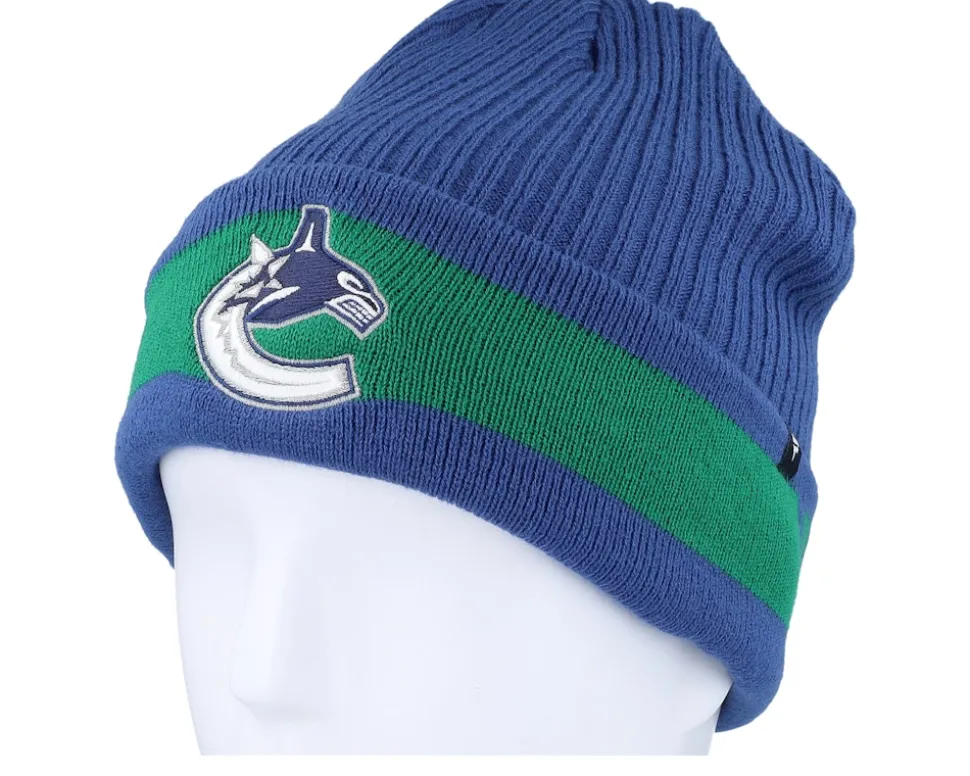 Vancouver Canucks Beanie Blue/Kelly Green Cuff - Fanatics