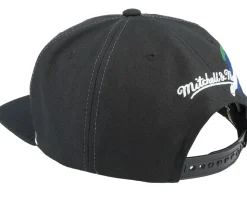 Vancouver Canucks Vintage Paintbrush Black Snapback - Mitchell & Ness
