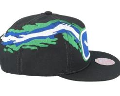 Vancouver Canucks Vintage Paintbrush Black Snapback - Mitchell & Ness