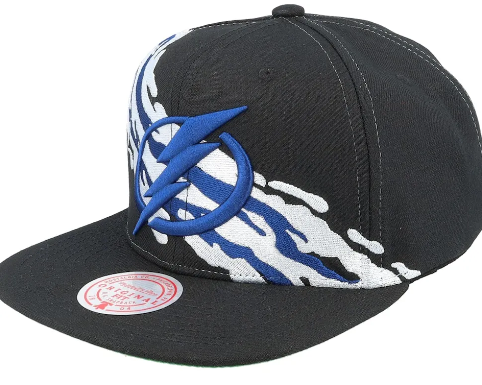 Vancouver Canucks Vintage Paintbrush Black Snapback - Mitchell & Ness