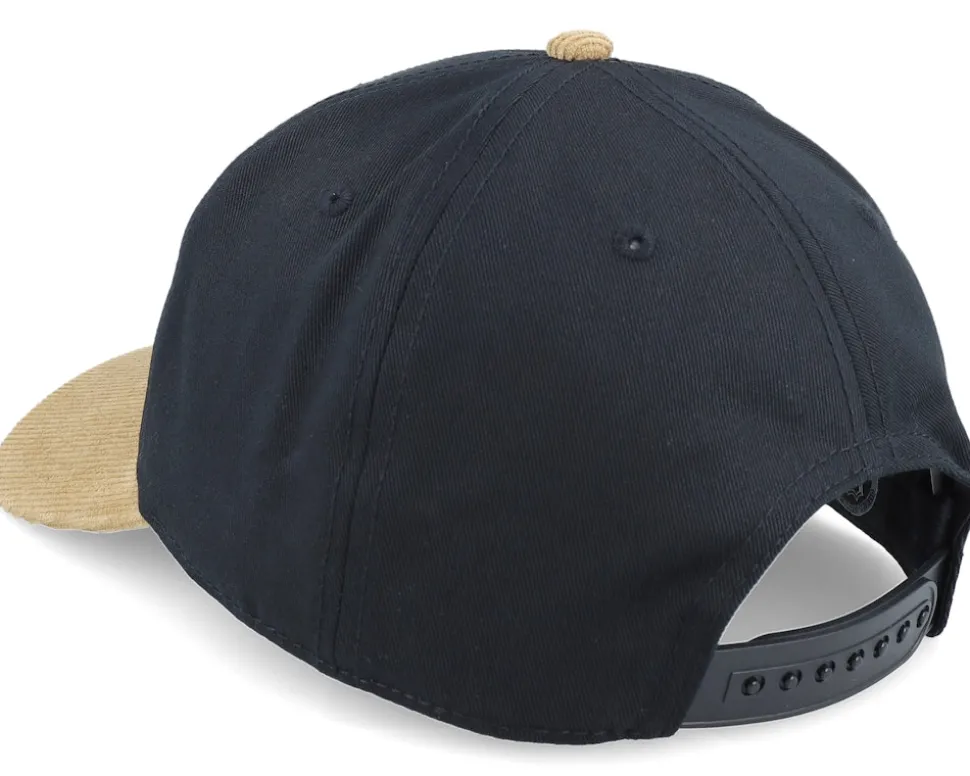 Vegas Golden Knights Burnett Black/Gold Corduroy A-frame Adjustable - American Needle