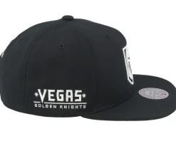 Vegas Golden Knights Evergreen Black White Cap Black Snapback - Mitchell & Ness