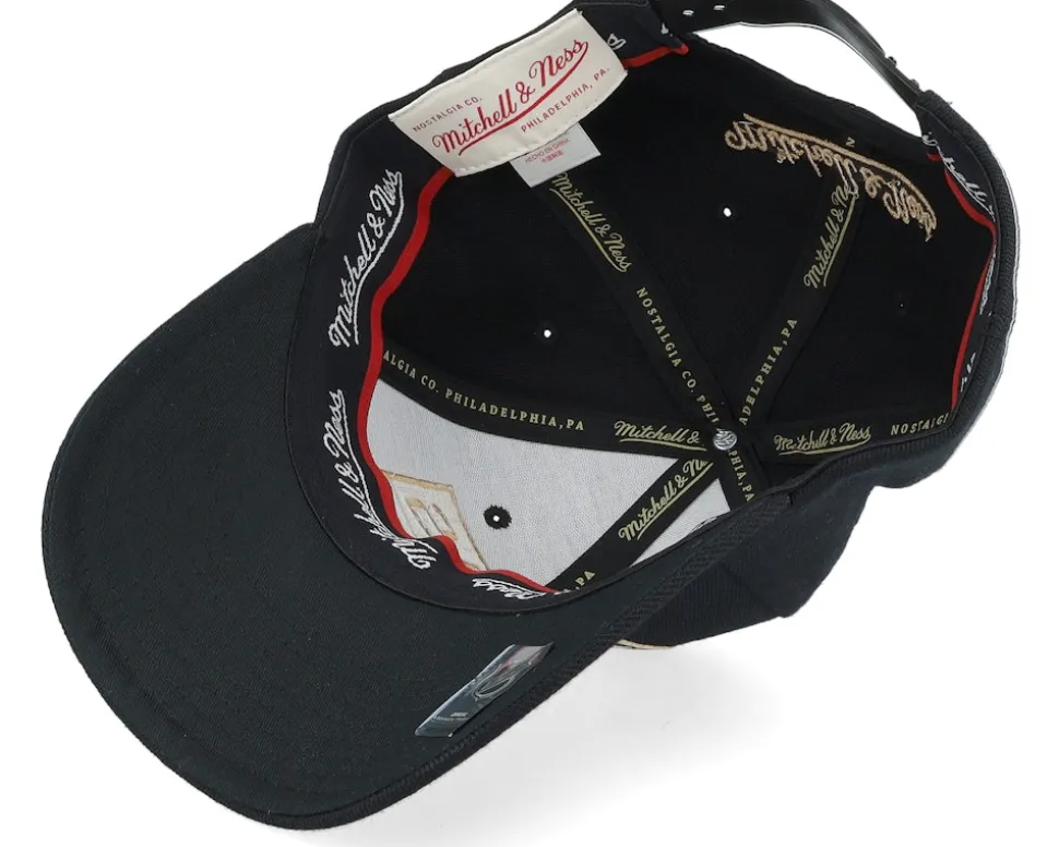 Vegas Golden Knights Horizon Patch Classic Red Black Adjustable - Mitchell & Ness