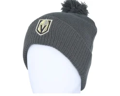 Vegas Golden Knights NHL Cuffed Beanie Charcoal Pom - Adidas
