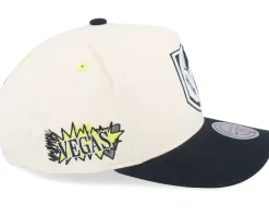 Vegas Golden Knights Overspray Pro Off White/Black A-frame Adjustable - Mitchell & Ness