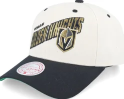 Vegas Golden Knights Retro Type Pro Off White/Black Adjustable - Mitchell & Ness
