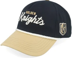 Vegas Golden Knights Roscoe Black/Beige A-frame Adjustable - American Needle